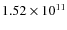 $1.52 \times 10^{11}$