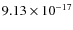 $9.13 \times 10^{-17}$