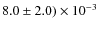$8.0 \pm 2.0) \times 10^{-3}$