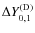 $\Delta
Y_{0,1}^{\rm (D)}$