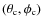 $(\theta_{\rm c},\phi_{\rm c})$