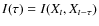 $I(\tau ) = I(X_t,X_{t-\tau })$