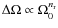 $\Delta \Omega \propto \Omega_0^{n_{\rm r}}$