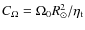 $C_{\Omega}=\Omega_{0}R_{\odot}^2/\eta_{\rm t}$