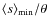 $\langle s\rangle_{\min}/\theta$