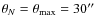 $\theta_N=\theta_{\max}=30\hbox{$^{\prime\prime}$ }$
