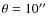 $\theta=10\hbox{$^{\prime\prime}$ }$
