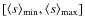 $[\langle s\rangle_{\min},\langle s\rangle_{\max}]$