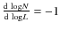 $\frac{{\rm d~ log} N}{{\rm d~ log} L}=-1$