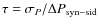 $\tau= \sigma_{P} / \Delta
P_{{\rm syn-sid}}$