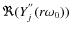$\Re(Y_{j}^{''}(r\omega_0))$