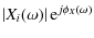 $\displaystyle \abs{X_i(\omega)} {\rm e}^{j \phi_X(\omega)}$
