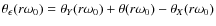 $\theta_{\epsilon}(r\omega_0) =\theta_Y(r\omega_0) + \theta(r\omega_0) - \theta_X(r\omega_0)$