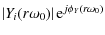 $\displaystyle \abs{Y_i(r\omega_0)} {\rm e}^{j\phi_Y(r\omega_0)}$