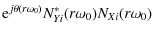 $\displaystyle {\rm e}^{j\theta(r\omega_0)} N_{Yi}^{*}(r\omega_0) N_{Xi}(r\omega_0)$