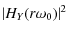 $\textstyle \abs{H_Y(r\omega_0)}^{2}$