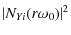 $\displaystyle \abs{N_{Yi}(r\omega_0)}^{2}$