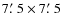 $7\hbox{$.\mkern-4mu^\prime$ }5\times 7\hbox{$.\mkern-4mu^\prime$ }5$
