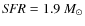 ${\it SFR}=1.9~M_\odot$