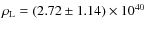 $\rho_{\rm L} = (2.72 \pm 1.14)\times 10^{40}$