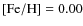 $\rm {[Fe/H]=0.00}$