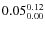 $\rm0.05^{0.12}_{0.00}$
