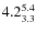 $\rm 4.2^{5.4}_{3.3}$