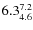 $\rm 6.3^{7.2}_{4.6}$