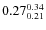 $\rm0.27^{0.34}_{0.21}$