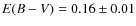 $E(B-V)=0.16\pm0.01$