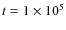 $t = 1\times10^5$