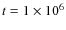 $t = 1\times 10^6$