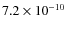 $7.2\times10^{-10}$