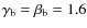 $\gamma_{\rm b} = \beta_{\rm b} = 1.6$