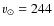 $v_\odot = 244$