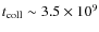 $t_{\rm coll}\sim 3.5 \times 10^{9}$