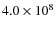 $4.0 \times 10^8$