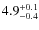 $\rm 4.9^{+0.1}_{-0.4}$