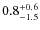 $\rm0.8^{+0.6}_{-1.5}$