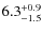 $\rm 6.3^{+0.9}_{-1.5}$