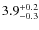 $\rm 3.9^{+0.2}_{-0.3}$