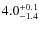 $\rm 4.0^{+0.1}_{-1.4}$