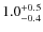 $\rm 1.0^{+0.5}_{-0.4}$