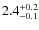 $\rm 2.4^{+0.2}_{-0.1}$