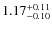 $\rm 1.17^{+0.11}_{-0.10}$