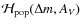 ${\cal{H}}_{\rm pop}(\Delta m, A_V)$