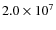 $2.0 \times10^{7}$