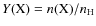 $Y({\rm X})=n({\rm X})/n_{\rm H}$