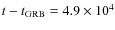 $t-t_{\rm GRB}=4.9\times 10^4$