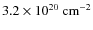 $3.2 \times 10 ^{20}~{\rm cm}^{-2}$